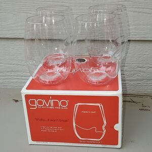 Govino Go Anywhere Wine Glass Set of 4 Shatterproof